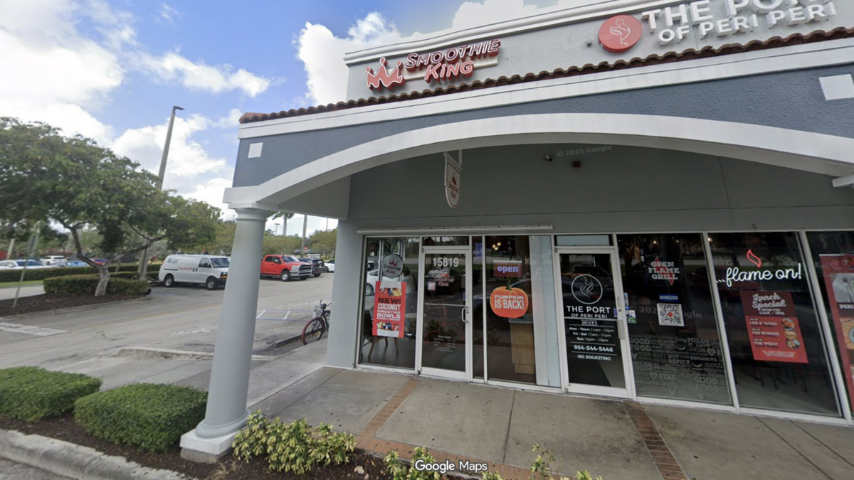 The Smoothie King at 15819 Pines Blvd. in Pembroke Pines, where the Pembroke Pines Police Department will host a Smoothie with a Cop community event on Tuesday, March 17.