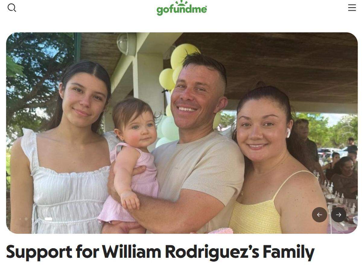 William Rodriguez, center, with his daughters Isabella and Ellie, left, and wife Emily Blanch-Rodriguez, right.