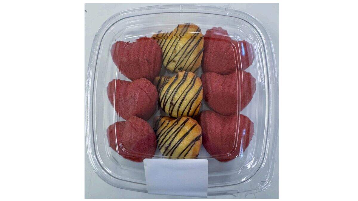 The product — “item #2000012 Traditional Madeleines” — was “inadvertently packaged” with chocolate hazelnut and mislabeled.