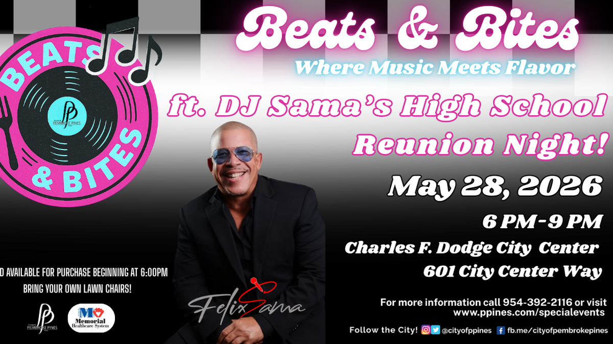 This month’s Beats & Bites concert, themed “High School Reunion Night,” will feature a mix of hits spanning across decades. It is scheduled for Thursday, May 28, from 6 to 9 p.m. at the Charles F. Dodge City Center quad.