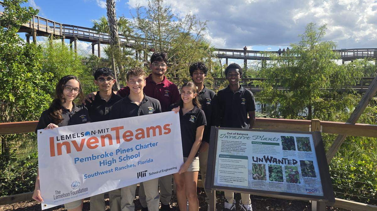 The Pembroke Pines Charter High School InvenTeam spent months building a solution to help eliminate the invasive Brazilian pepper tree from the Everglades ecosystem.