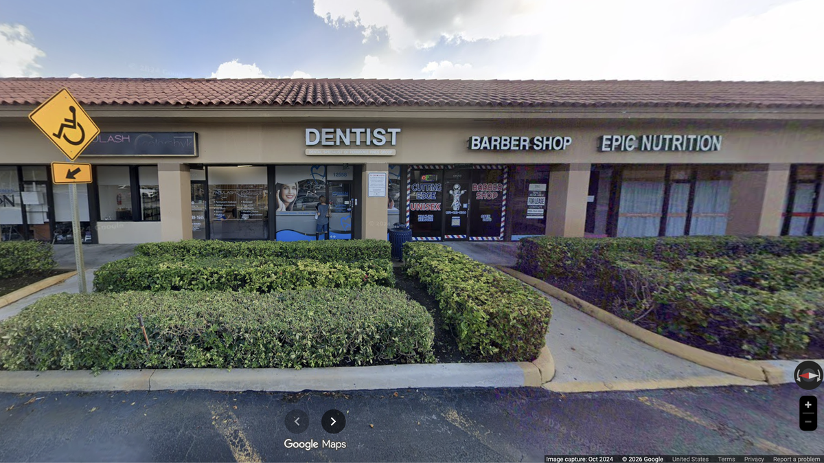 Google maps screen grab of the Dental Specialists of Pembroke Pines office, located at 12558 Pines Blvd.