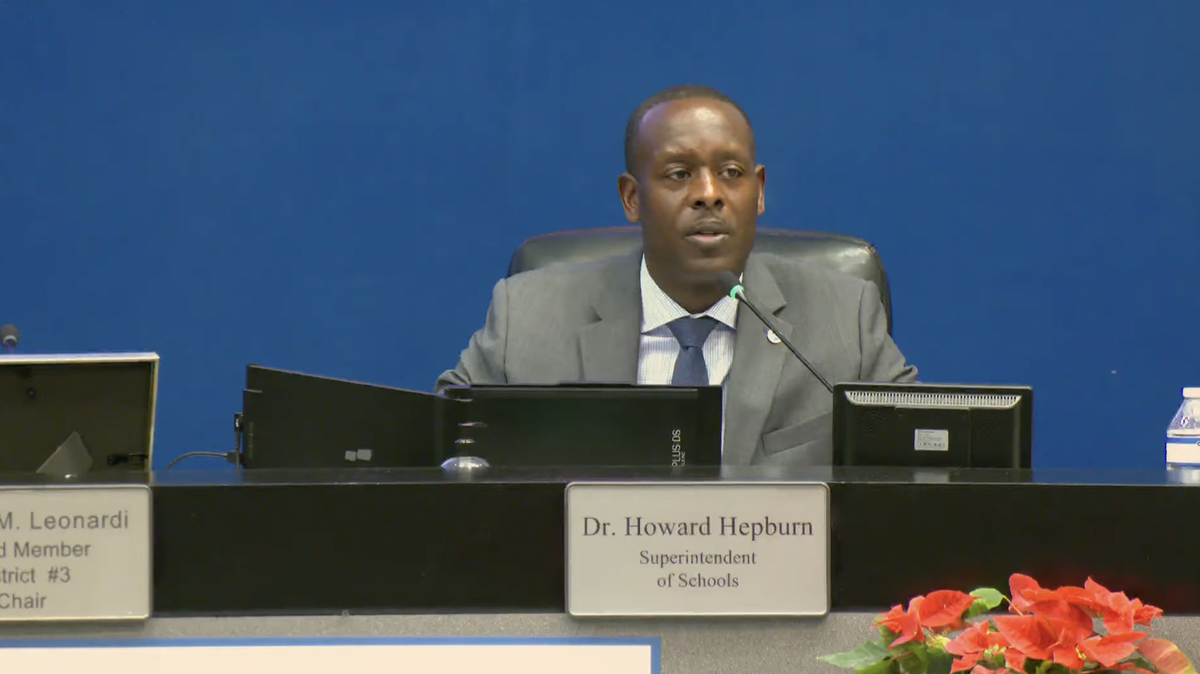 Superintendent Howard Hepburn shared his recommendations for closing and repurposing an array of schools following a Dec. 8 school board workshop.