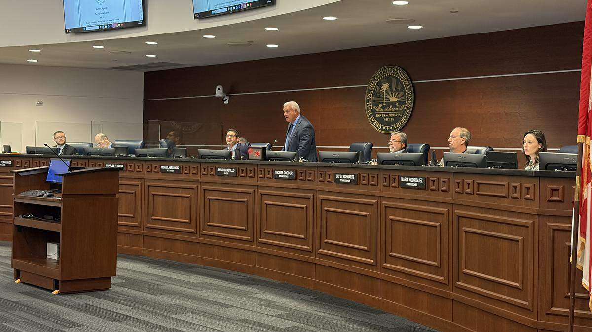 Mayor Angelo Castillo addresses constituents during the Pembroke Pines 2026 State of the City address.
