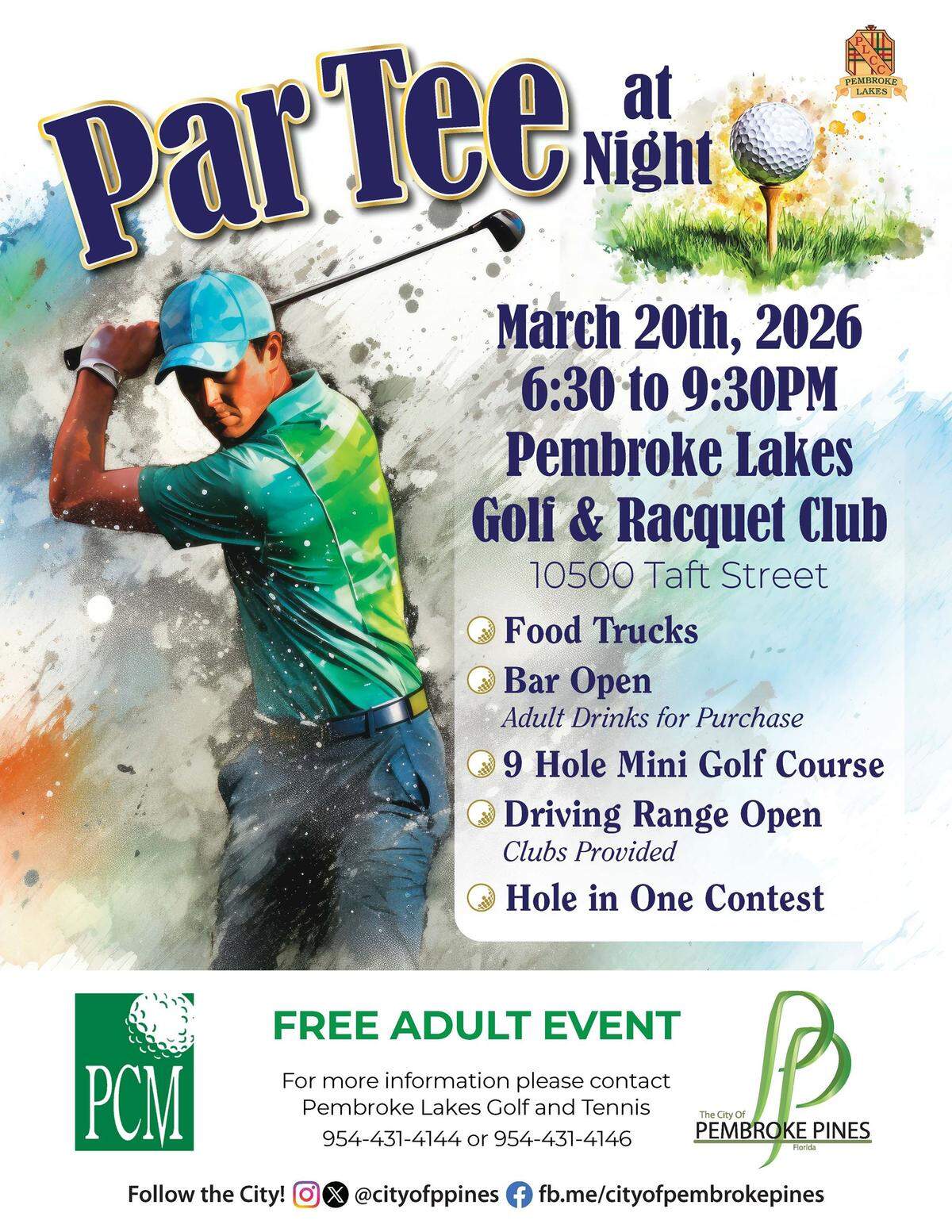 ParTee at Night is a free, adults-only event.