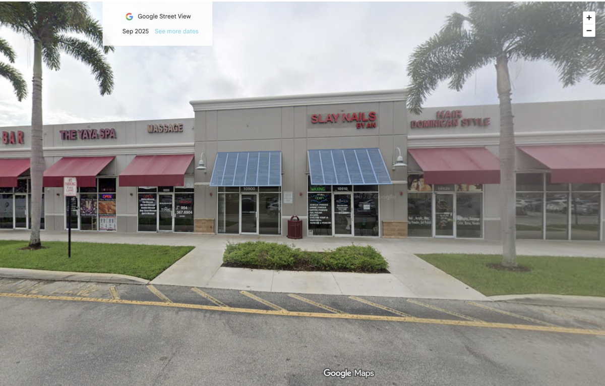 Screen grab of 10900 Pines Blvd., the future site of Botoplace’s new Pembroke Pines location.