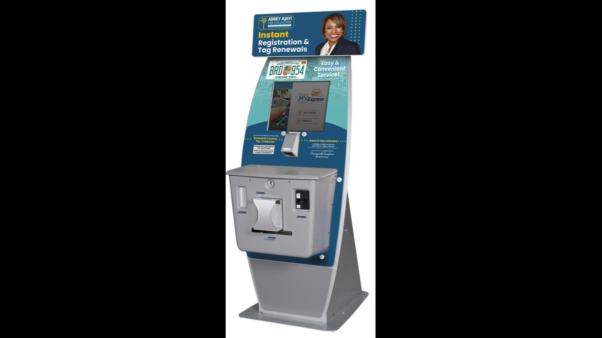 Ten Florida MV Express self-service kiosks are now operating in Broward County to streamline the vehicle registration renewal process.
