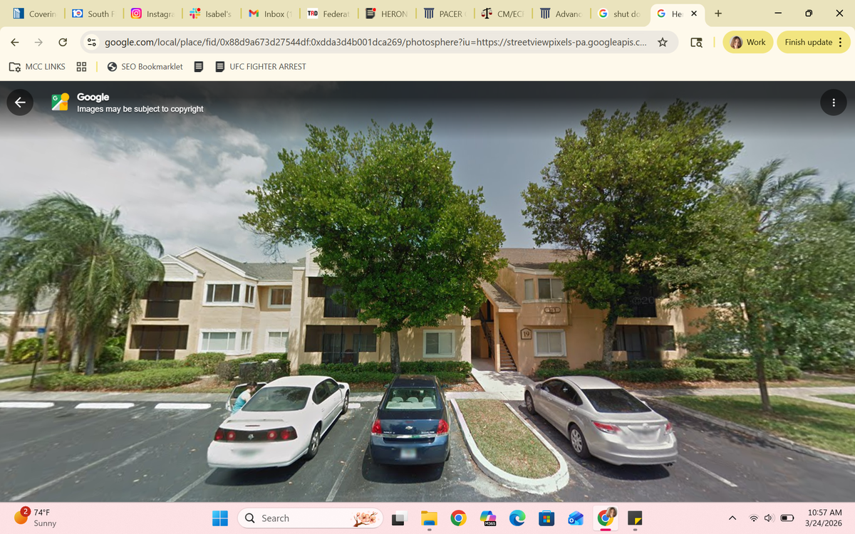 Screen grab of the Heron Pond Condominium at 8400 SW First St. in Pembroke Pines.