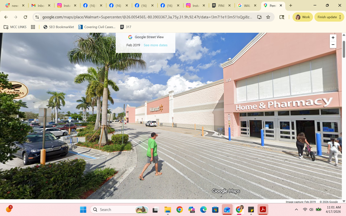 Screen grab of Walmart Supercenter at the Silverlakes Center, located at 151 SW 184th Ave. in Pembroke Pines.