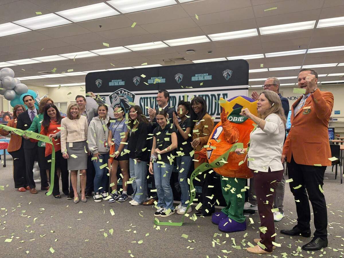 Silver Trail Middle School celebrates the launch of its Extended Reality devices with a ribbon-cutting ceremony hosted Dec. 12, 2025 at Silver Trail Middle School, 18300 Sheridan St, Pembroke Pines, Fla.