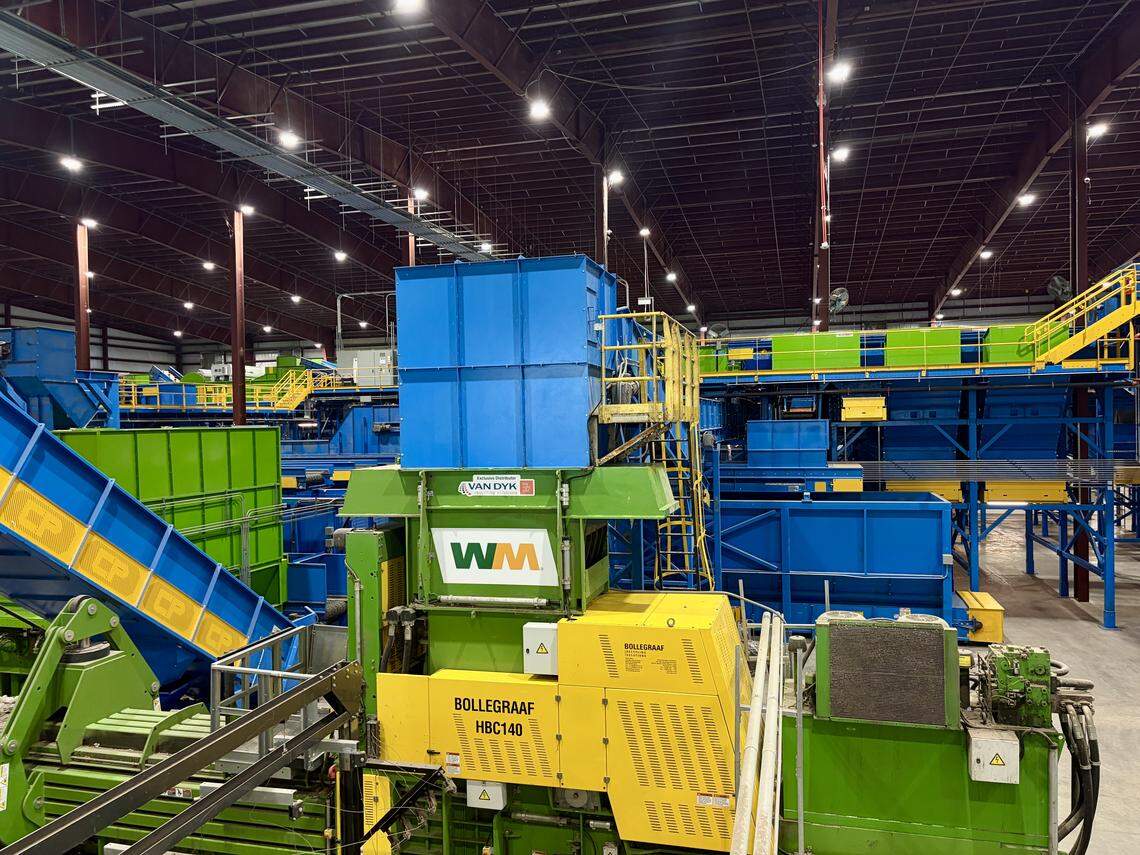 Waste Management Recycling South Florida will process up to 60-plus tons of material per hour and 275,000 tons of material per year, according to WM officials.